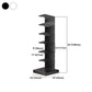 White and Black Corner Bookshelf Closed Back Contemporary Iron Bookshelf Clearhalo 'Bookcases' 'Furniture' 'furniture_bookcases' 'kitchen' 'kitchen_bookcases' 'Living Room Furniture' 'Office Furniture' 4669458