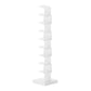Closed Metal Bookcase Modern Geometry Shelves for Study Room White 13.8"L x 13.8"W x 63.4"H Clearhalo 'Bookcases' 'Furniture' 'furniture_bookcases' 'kitchen' 'kitchen_bookcases' 'Living Room Furniture' 'Office Furniture' 4669464