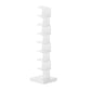 Closed Metal Bookcase Modern Geometry Shelves for Study Room White 13.8"L x 13.8"W x 56.7"H Clearhalo 'Bookcases' 'Furniture' 'furniture_bookcases' 'kitchen' 'kitchen_bookcases' 'Living Room Furniture' 'Office Furniture' 4669481