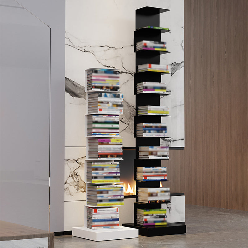 Closed Metal Bookcase Modern Geometry Shelves for Study Room Clearhalo 'Bookcases' 'Furniture' 'furniture_bookcases' 'kitchen' 'kitchen_bookcases' 'Living Room Furniture' 'Office Furniture' 4669483