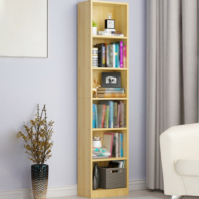 White and Natural Standard Bookshelf Manufactured Wood Bookshelf for Home Clearhalo 'Bookcases' 'Furniture' 'furniture_bookcases' 'kitchen' 'kitchen_bookcases' 'Living Room Furniture' 'Office Furniture' 4669490