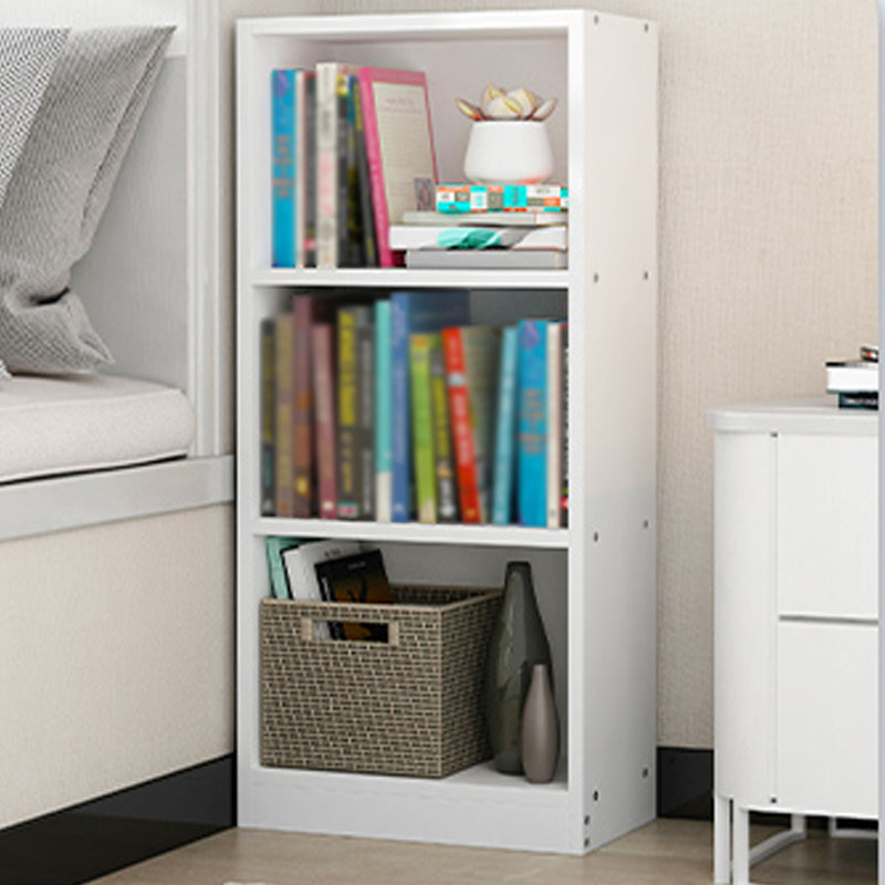 White and Natural Standard Bookshelf Manufactured Wood Bookshelf for Home White 11.8"L x 9.4"W x 36.6"H Clearhalo 'Bookcases' 'Furniture' 'furniture_bookcases' 'kitchen' 'kitchen_bookcases' 'Living Room Furniture' 'Office Furniture' 4669508