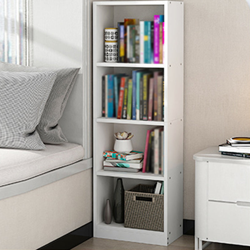 White and Natural Standard Bookshelf Manufactured Wood Bookshelf for Home White 11.8"L x 9.4"W x 46.9"H Clearhalo 'Bookcases' 'Furniture' 'furniture_bookcases' 'kitchen' 'kitchen_bookcases' 'Living Room Furniture' 'Office Furniture' 4669509