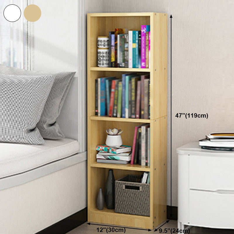 White and Natural Standard Bookshelf Manufactured Wood Bookshelf for Home Clearhalo 'Bookcases' 'Furniture' 'furniture_bookcases' 'kitchen' 'kitchen_bookcases' 'Living Room Furniture' 'Office Furniture' 4669512
