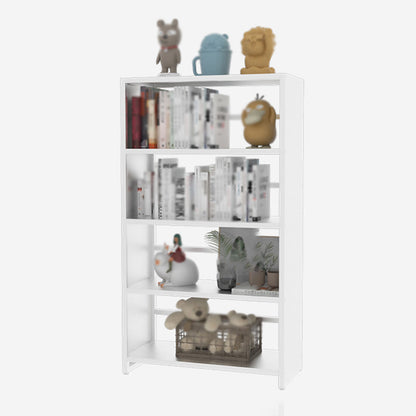 Modern Metal Bookshelf Open Shelf Bookcase with Rectangular Shelves White Clearhalo 'Bookcases' 'Furniture' 'furniture_bookcases' 'kitchen' 'kitchen_bookcases' 'Living Room Furniture' 'Office Furniture' 4669516