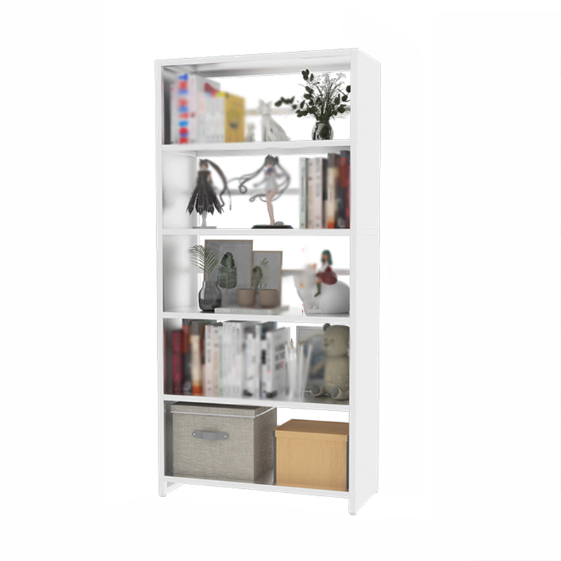 Modern Metal Bookshelf Open Shelf Bookcase with Rectangular Shelves White Clearhalo 'Bookcases' 'Furniture' 'furniture_bookcases' 'kitchen' 'kitchen_bookcases' 'Living Room Furniture' 'Office Furniture' 4669517