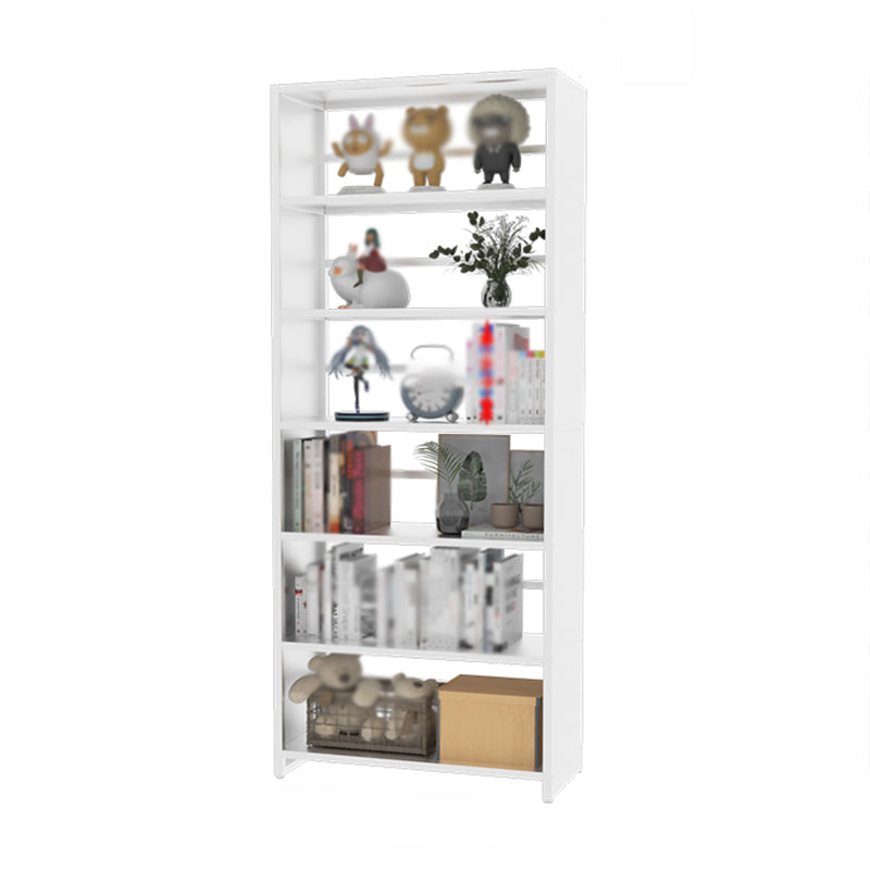Modern Metal Bookshelf Open Shelf Bookcase with Rectangular Shelves White Clearhalo 'Bookcases' 'Furniture' 'furniture_bookcases' 'kitchen' 'kitchen_bookcases' 'Living Room Furniture' 'Office Furniture' 4669519