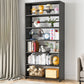 Modern Metal Bookshelf Open Shelf Bookcase with Rectangular Shelves Clearhalo 'Bookcases' 'Furniture' 'furniture_bookcases' 'kitchen' 'kitchen_bookcases' 'Living Room Furniture' 'Office Furniture' 4669520