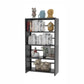 Modern Metal Bookshelf Open Shelf Bookcase with Rectangular Shelves Black Clearhalo 'Bookcases' 'Furniture' 'furniture_bookcases' 'kitchen' 'kitchen_bookcases' 'Living Room Furniture' 'Office Furniture' 4669521