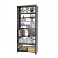 Modern Metal Bookshelf Open Shelf Bookcase with Rectangular Shelves Black Clearhalo 'Bookcases' 'Furniture' 'furniture_bookcases' 'kitchen' 'kitchen_bookcases' 'Living Room Furniture' 'Office Furniture' 4669523