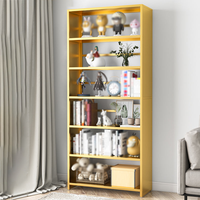 Modern Metal Bookshelf Open Shelf Bookcase with Rectangular Shelves Clearhalo 'Bookcases' 'Furniture' 'furniture_bookcases' 'kitchen' 'kitchen_bookcases' 'Living Room Furniture' 'Office Furniture' 4669534