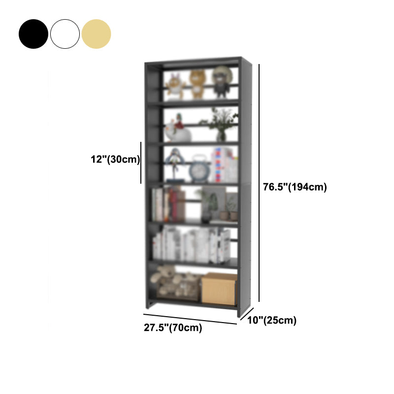 Modern Metal Bookshelf Open Shelf Bookcase with Rectangular Shelves Clearhalo 'Bookcases' 'Furniture' 'furniture_bookcases' 'kitchen' 'kitchen_bookcases' 'Living Room Furniture' 'Office Furniture' 4669545