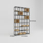Modern Open Etagere Bookshelf with Black Iron Frame Pine Wood Shelf Clearhalo 'Bookcases' 'Furniture' 'furniture_bookcases' 'kitchen' 'kitchen_bookcases' 'Living Room Furniture' 'Office Furniture' 4669577