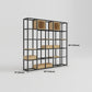 Modern Open Etagere Bookshelf with Black Iron Frame Pine Wood Shelf Clearhalo 'Bookcases' 'Furniture' 'furniture_bookcases' 'kitchen' 'kitchen_bookcases' 'Living Room Furniture' 'Office Furniture' 4669578