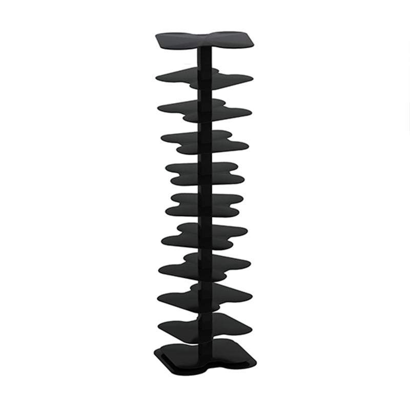 Metal Bookcase Minimalist Style Free Form Shelf for Study Room Black 14.2"L x 14.2"W x 52"H Clearhalo 'Bookcases' 'Furniture' 'furniture_bookcases' 'kitchen' 'kitchen_bookcases' 'Living Room Furniture' 'Office Furniture' 4669587