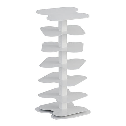 Metal Bookcase Minimalist Style Free Form Shelf for Study Room White 14.2"L x 14.2"W x 31.5"H Clearhalo 'Bookcases' 'Furniture' 'furniture_bookcases' 'kitchen' 'kitchen_bookcases' 'Living Room Furniture' 'Office Furniture' 4669589