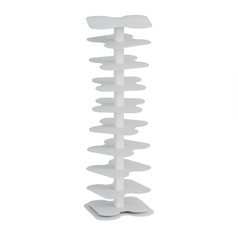 Metal Bookcase Minimalist Style Free Form Shelf for Study Room White 14.2"L x 14.2"W x 46.9"H Clearhalo 'Bookcases' 'Furniture' 'furniture_bookcases' 'kitchen' 'kitchen_bookcases' 'Living Room Furniture' 'Office Furniture' 4669595