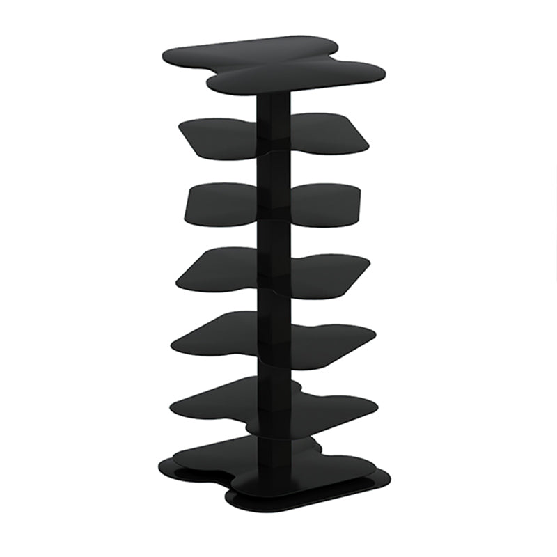 Metal Bookcase Minimalist Style Free Form Shelf for Study Room Black 14.2"L x 14.2"W x 31.5"H Clearhalo 'Bookcases' 'Furniture' 'furniture_bookcases' 'kitchen' 'kitchen_bookcases' 'Living Room Furniture' 'Office Furniture' 4669598