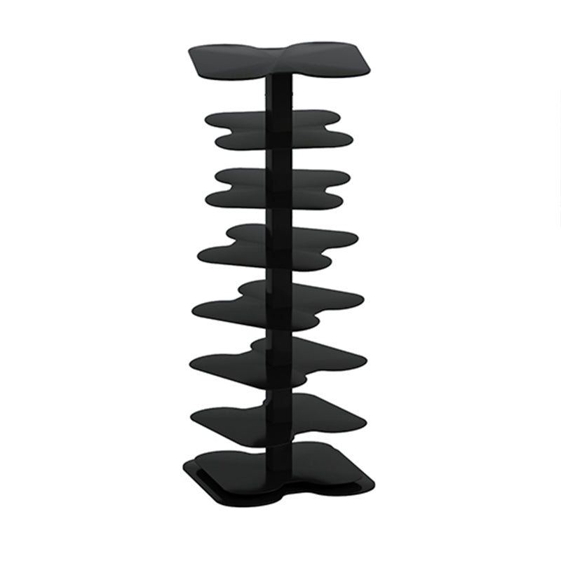 Metal Bookcase Minimalist Style Free Form Shelf for Study Room Black 14.2"L x 14.2"W x 36.6"H Clearhalo 'Bookcases' 'Furniture' 'furniture_bookcases' 'kitchen' 'kitchen_bookcases' 'Living Room Furniture' 'Office Furniture' 4669599