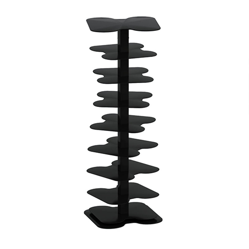 Metal Bookcase Minimalist Style Free Form Shelf for Study Room Black 14.2"L x 14.2"W x 41.7"H Clearhalo 'Bookcases' 'Furniture' 'furniture_bookcases' 'kitchen' 'kitchen_bookcases' 'Living Room Furniture' 'Office Furniture' 4669600