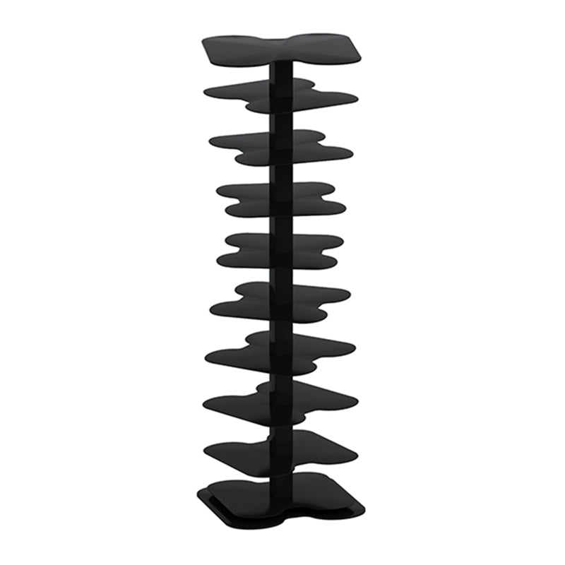 Metal Bookcase Minimalist Style Free Form Shelf for Study Room Black 14.2"L x 14.2"W x 46.9"H Clearhalo 'Bookcases' 'Furniture' 'furniture_bookcases' 'kitchen' 'kitchen_bookcases' 'Living Room Furniture' 'Office Furniture' 4669601
