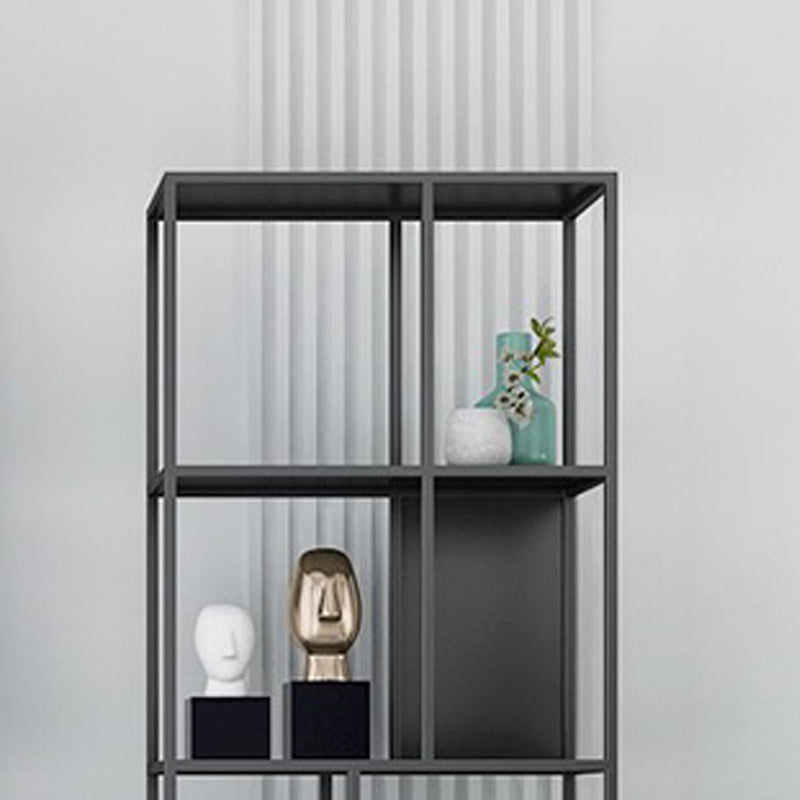 Open Metal Bookcase Industrial Rectangular Shelf for study room Clearhalo 'Bookcases' 'Furniture' 'furniture_bookcases' 'kitchen' 'kitchen_bookcases' 'Living Room Furniture' 'Office Furniture' 4669614