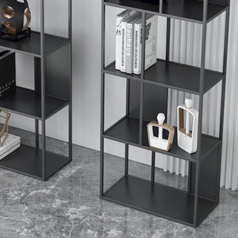 Open Metal Bookcase Industrial Rectangular Shelf for study room Clearhalo 'Bookcases' 'Furniture' 'furniture_bookcases' 'kitchen' 'kitchen_bookcases' 'Living Room Furniture' 'Office Furniture' 4669618