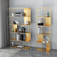 Open Metal Bookcase Industrial Rectangular Shelf for study room Clearhalo 'Bookcases' 'Furniture' 'furniture_bookcases' 'kitchen' 'kitchen_bookcases' 'Living Room Furniture' 'Office Furniture' 4669624