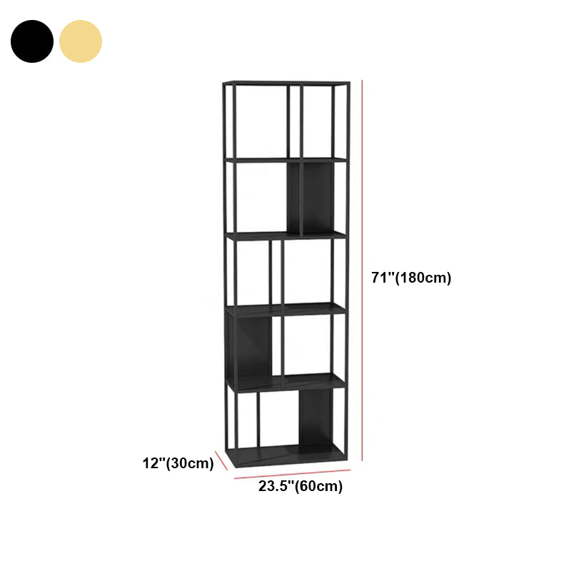 Open Metal Bookcase Industrial Rectangular Shelf for study room Clearhalo 'Bookcases' 'Furniture' 'furniture_bookcases' 'kitchen' 'kitchen_bookcases' 'Living Room Furniture' 'Office Furniture' 4669625