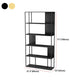 Open Metal Bookcase Industrial Rectangular Shelf for study room Clearhalo 'Bookcases' 'Furniture' 'furniture_bookcases' 'kitchen' 'kitchen_bookcases' 'Living Room Furniture' 'Office Furniture' 4669626