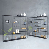 Modern Style Open Shelf Bookcase with Metal Rectangular Shelve Clearhalo 'Bookcases' 'Furniture' 'furniture_bookcases' 'kitchen' 'kitchen_bookcases' 'Living Room Furniture' 'Office Furniture' 4669629