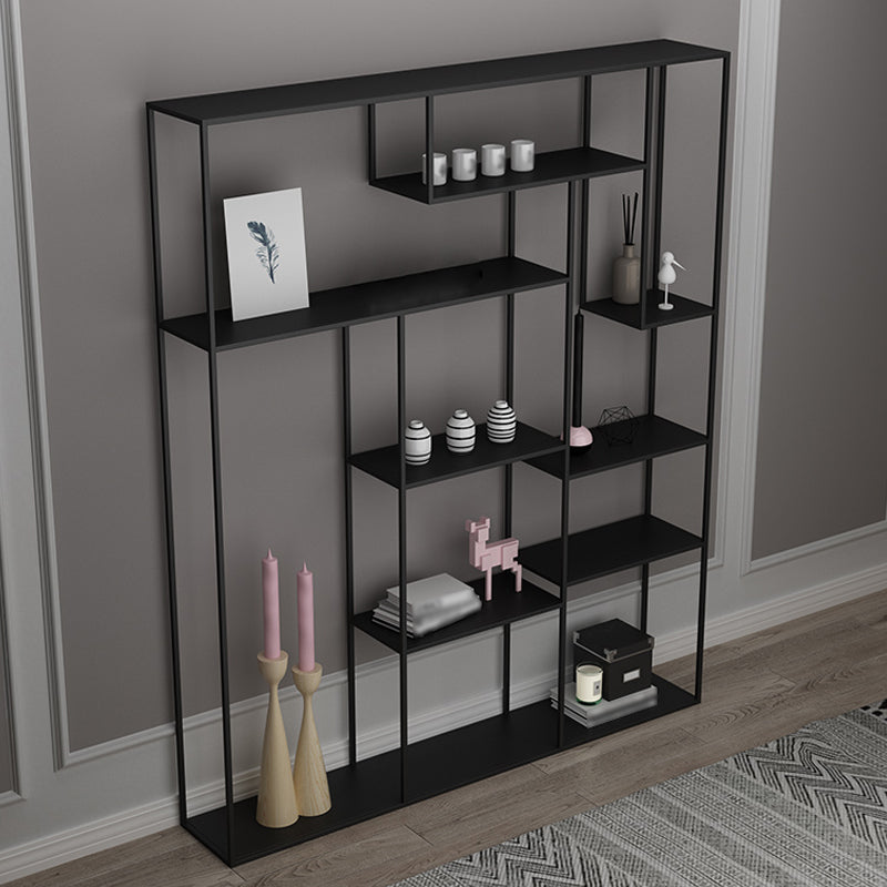 Modern Style Open Shelf Bookcase with Metal Rectangular Shelve Clearhalo 'Bookcases' 'Furniture' 'furniture_bookcases' 'kitchen' 'kitchen_bookcases' 'Living Room Furniture' 'Office Furniture' 4669631