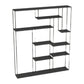 Modern Style Open Shelf Bookcase with Metal Rectangular Shelve Black Clearhalo 'Bookcases' 'Furniture' 'furniture_bookcases' 'kitchen' 'kitchen_bookcases' 'Living Room Furniture' 'Office Furniture' 4669633