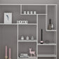 Modern Style Open Shelf Bookcase with Metal Rectangular Shelve Clearhalo 'Bookcases' 'Furniture' 'furniture_bookcases' 'kitchen' 'kitchen_bookcases' 'Living Room Furniture' 'Office Furniture' 4669634