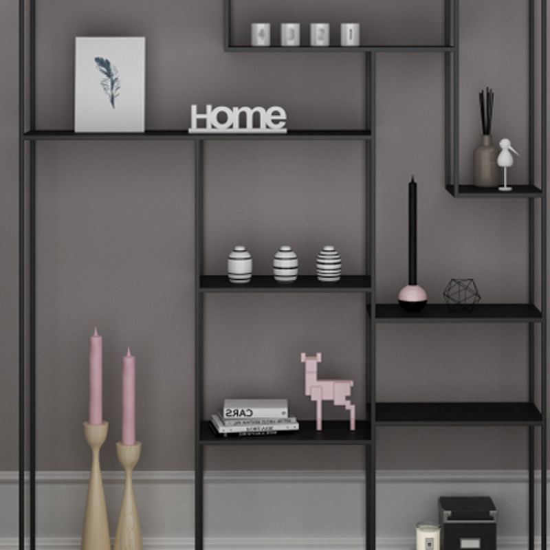 Modern Style Open Shelf Bookcase with Metal Rectangular Shelve Clearhalo 'Bookcases' 'Furniture' 'furniture_bookcases' 'kitchen' 'kitchen_bookcases' 'Living Room Furniture' 'Office Furniture' 4669637