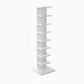 Contemporary Corner Closed Back Bookshelf Manufactured Wood Frame and Shelf White 13.8"L x 13.8"W x 56.4"H Clearhalo 'Bookcases' 'Furniture' 'furniture_bookcases' 'kitchen' 'kitchen_bookcases' 'Living Room Furniture' 'Office Furniture' 4669645