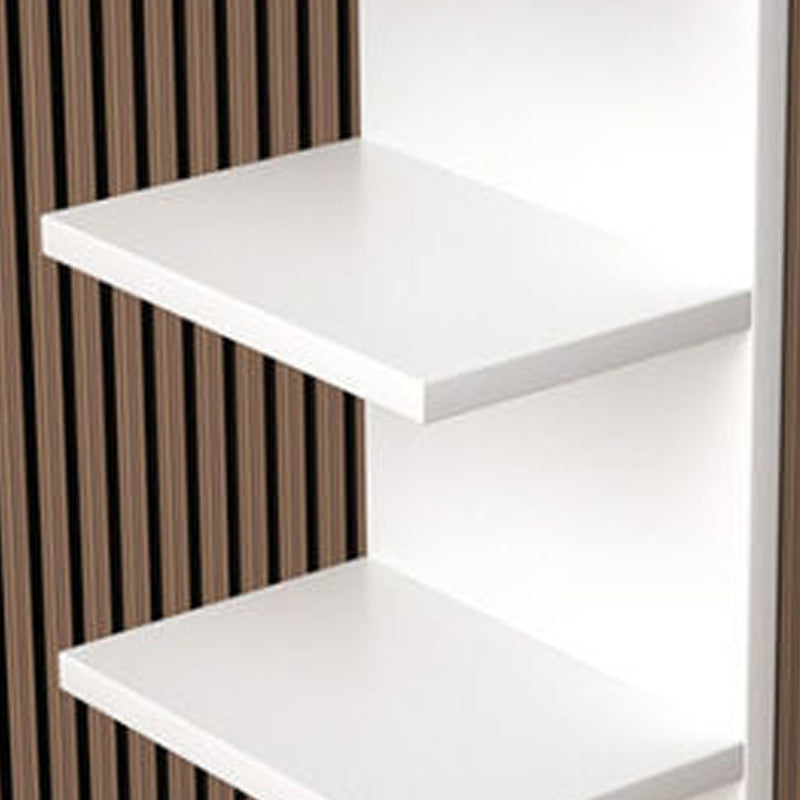 Contemporary Corner Closed Back Bookshelf Manufactured Wood Frame and Shelf Clearhalo 'Bookcases' 'Furniture' 'furniture_bookcases' 'kitchen' 'kitchen_bookcases' 'Living Room Furniture' 'Office Furniture' 4669648