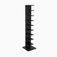 Contemporary Corner Closed Back Bookshelf Manufactured Wood Frame and Shelf Black 13.8"L x 13.8"W x 63.4"H Clearhalo 'Bookcases' 'Furniture' 'furniture_bookcases' 'kitchen' 'kitchen_bookcases' 'Living Room Furniture' 'Office Furniture' 4669649
