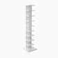 Contemporary Corner Closed Back Bookshelf Manufactured Wood Frame and Shelf White 13.8"L x 13.8"W x 63.4"H Clearhalo 'Bookcases' 'Furniture' 'furniture_bookcases' 'kitchen' 'kitchen_bookcases' 'Living Room Furniture' 'Office Furniture' 4669653