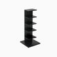 Contemporary Corner Closed Back Bookshelf Manufactured Wood Frame and Shelf Black 13.8"L x 13.8"W x 35.6"H Clearhalo 'Bookcases' 'Furniture' 'furniture_bookcases' 'kitchen' 'kitchen_bookcases' 'Living Room Furniture' 'Office Furniture' 4669654