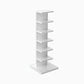 Contemporary Corner Closed Back Bookshelf Manufactured Wood Frame and Shelf White 13.8"L x 13.8"W x 42.5"H Clearhalo 'Bookcases' 'Furniture' 'furniture_bookcases' 'kitchen' 'kitchen_bookcases' 'Living Room Furniture' 'Office Furniture' 4669657