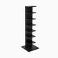 Contemporary Corner Closed Back Bookshelf Manufactured Wood Frame and Shelf Black 13.8"L x 13.8"W x 49.5"H Clearhalo 'Bookcases' 'Furniture' 'furniture_bookcases' 'kitchen' 'kitchen_bookcases' 'Living Room Furniture' 'Office Furniture' 4669658