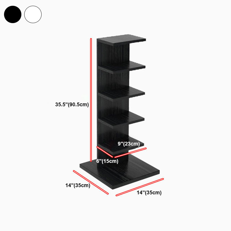 Contemporary Corner Closed Back Bookshelf Manufactured Wood Frame and Shelf Clearhalo 'Bookcases' 'Furniture' 'furniture_bookcases' 'kitchen' 'kitchen_bookcases' 'Living Room Furniture' 'Office Furniture' 4669660