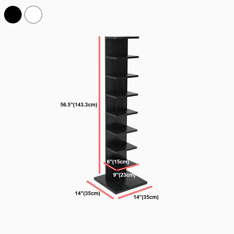 Contemporary Corner Closed Back Bookshelf Manufactured Wood Frame and Shelf Clearhalo 'Bookcases' 'Furniture' 'furniture_bookcases' 'kitchen' 'kitchen_bookcases' 'Living Room Furniture' 'Office Furniture' 4669663