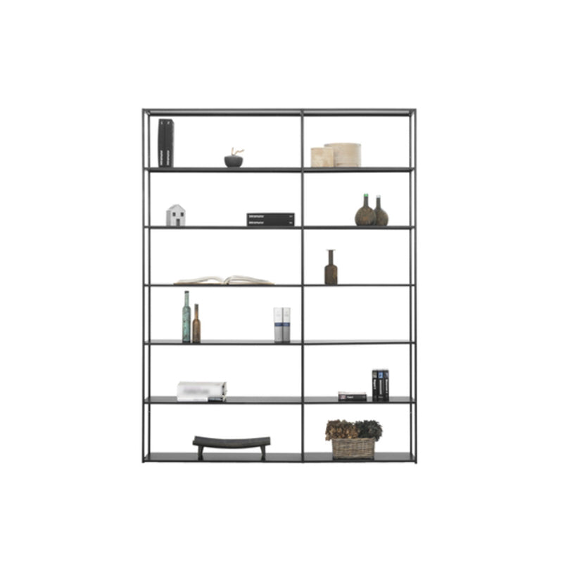 Minimalist Style Open Shelf Bookcase with Rectangular Shelve Black Clearhalo 'Bookcases' 'Furniture' 'furniture_bookcases' 'kitchen' 'kitchen_bookcases' 'Living Room Furniture' 'Office Furniture' 4669671
