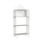 Modern Style Metal Bookshelf Etagere Open Shelf Bookcase for Home White 24"L x 11"W x 54.7"H Clearhalo 'Bookcases' 'Furniture' 'furniture_bookcases' 'kitchen' 'kitchen_bookcases' 'Living Room Furniture' 'Office Furniture' 4669686