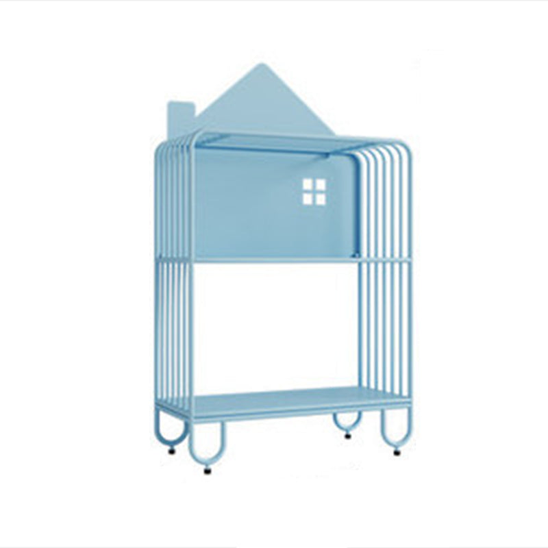 Modern Style Metal Bookshelf Etagere Open Shelf Bookcase for Home Blue 24"L x 11"W x 42.9"H Clearhalo 'Bookcases' 'Furniture' 'furniture_bookcases' 'kitchen' 'kitchen_bookcases' 'Living Room Furniture' 'Office Furniture' 4669691