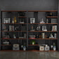 Industrial Style Bookshelf Open Shelf Vertical Metal Shelf with Rectangular Shelves Clearhalo 'Bookcases' 'Furniture' 'furniture_bookcases' 'kitchen' 'kitchen_bookcases' 'Living Room Furniture' 'Office Furniture' 4669707