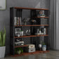 Industrial Style Bookshelf Open Shelf Vertical Metal Shelf with Rectangular Shelves 47.2"L x 11.8"W x 65"H Clearhalo 'Bookcases' 'Furniture' 'furniture_bookcases' 'kitchen' 'kitchen_bookcases' 'Living Room Furniture' 'Office Furniture' 4669720
