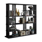 Industrial Style Bookshelf Open Shelf Vertical Metal Shelf with Rectangular Shelves Black 55.1"L x 11.8"W x 65"H Clearhalo 'Bookcases' 'Furniture' 'furniture_bookcases' 'kitchen' 'kitchen_bookcases' 'Living Room Furniture' 'Office Furniture' 4669730